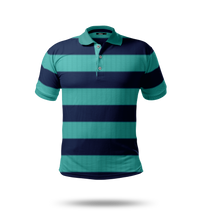 Block Stripe Polo Shirt