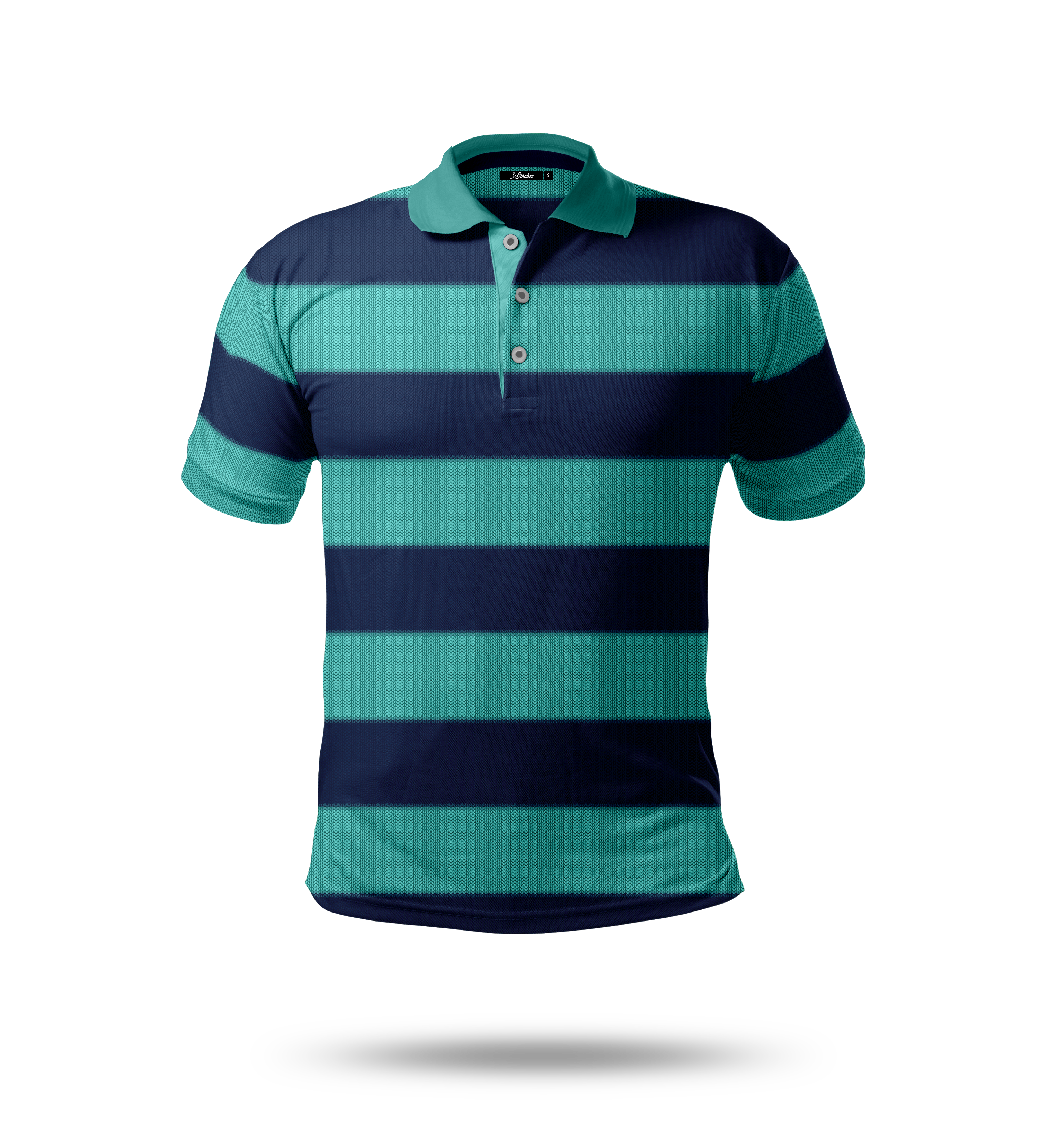 Block Stripe Polo Shirt