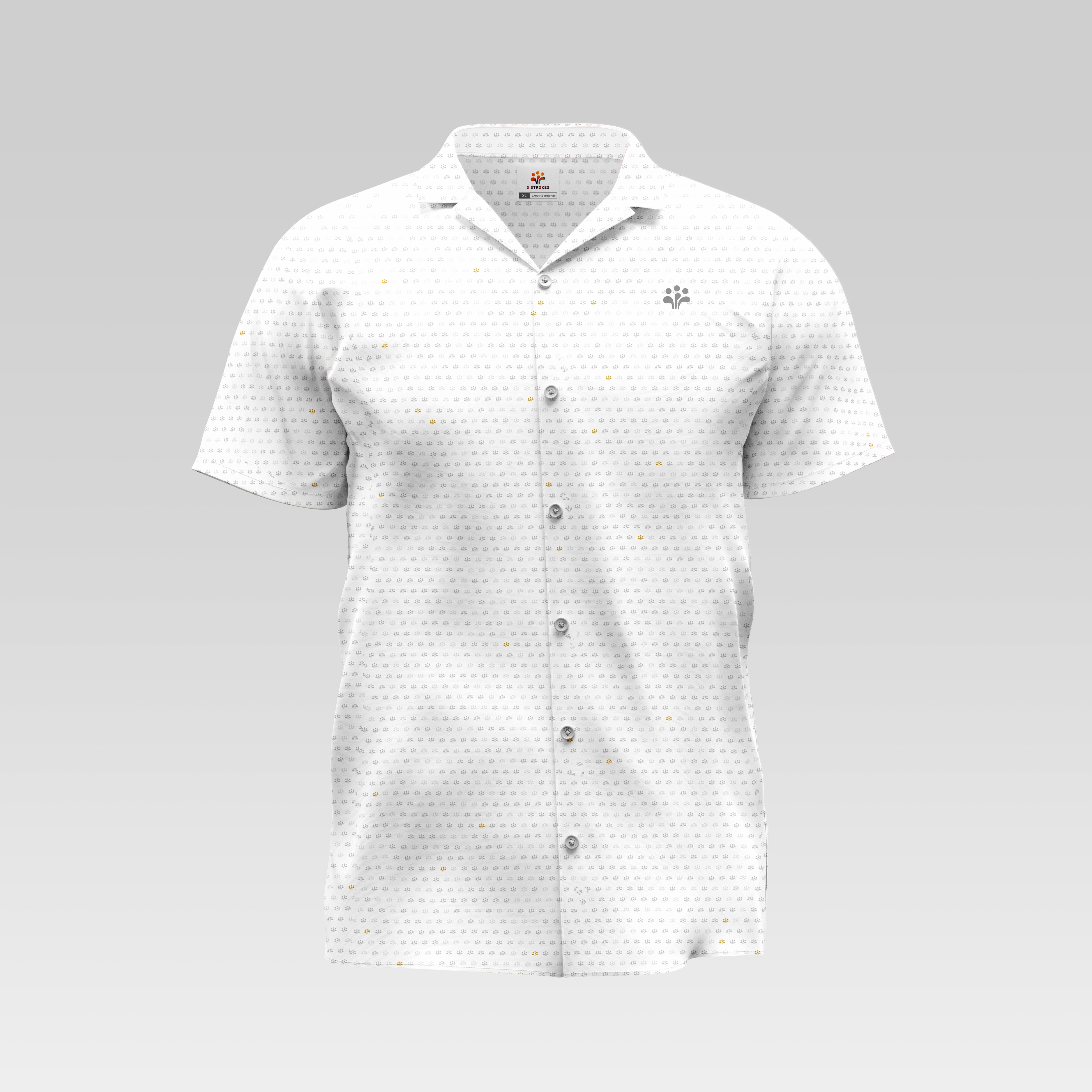 3 Strokes Logo Tight Button-Down