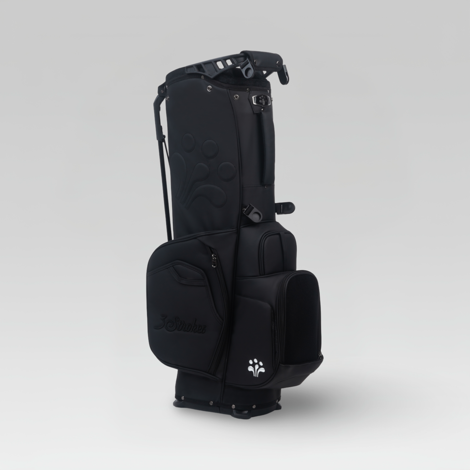 3-Strokes-Monochrome-Black-Golf-Stand-Bag-Stealth-Black-Lightweight-Performance-Philippines