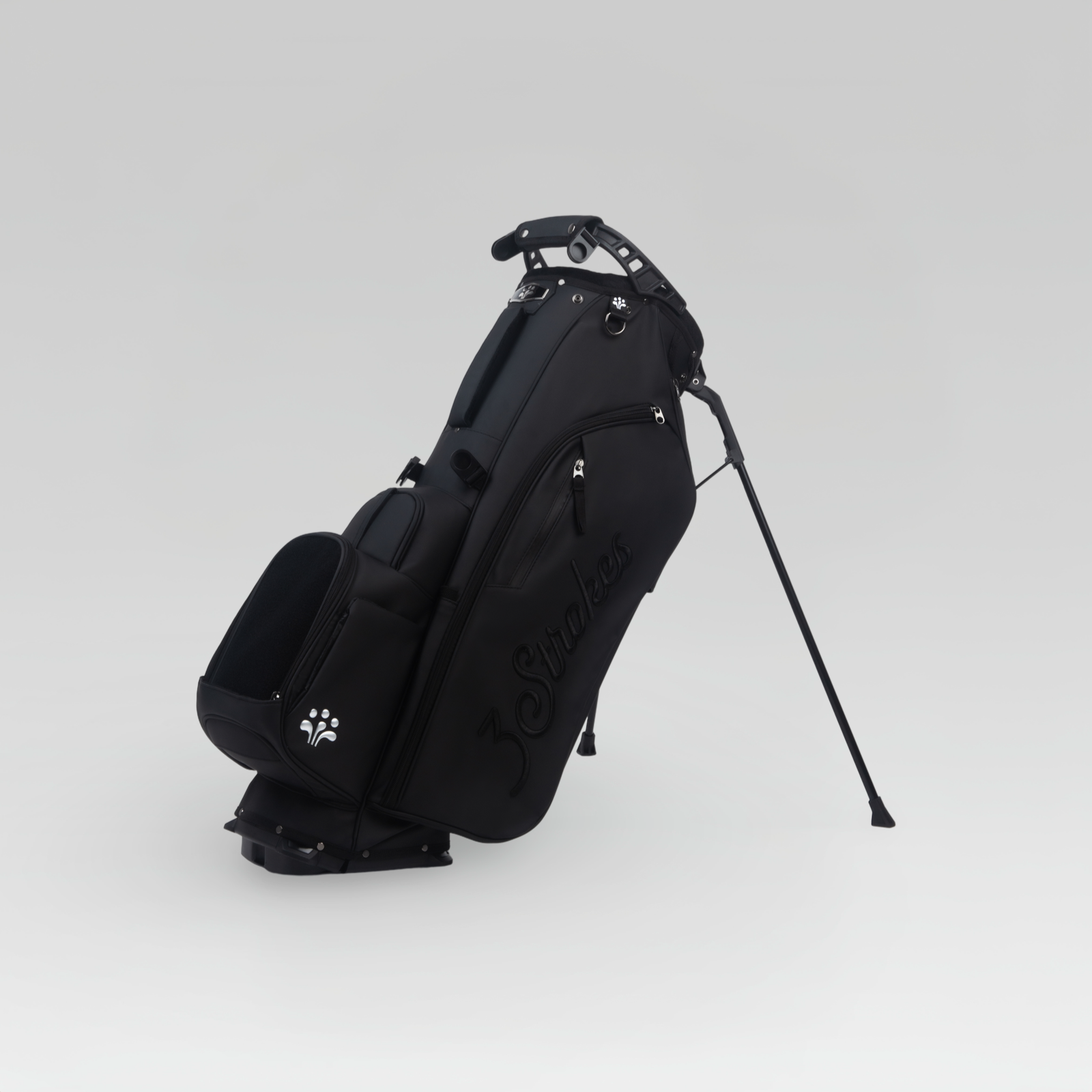 3-Strokes-Monochrome-Black-Golf-Stand-Bag-Stealth-Black-Lightweight-Performance-Philippines