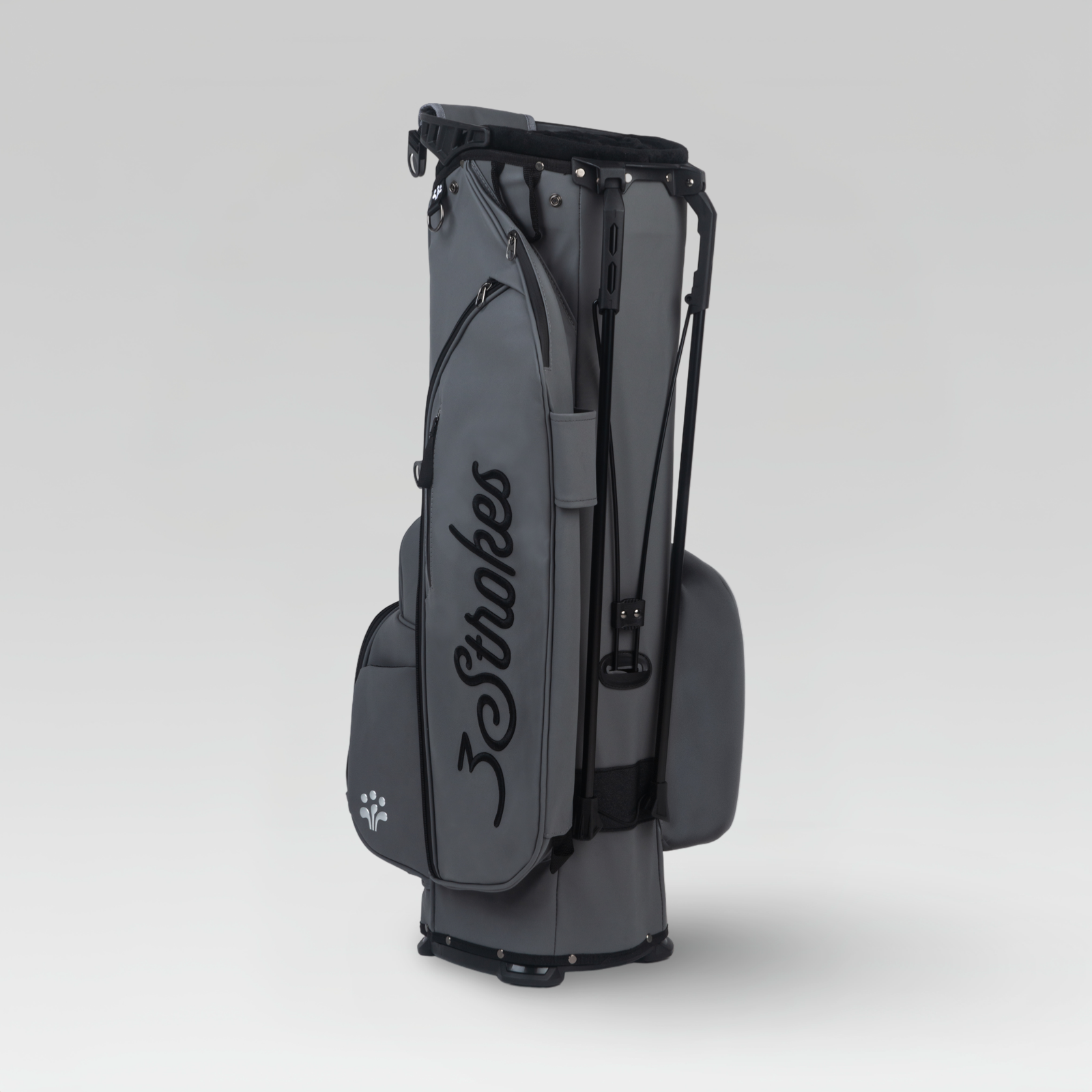 3-Strokes-Monochrome-Lightweight-Golf-Stand-Bag-Gray-Matte-Minimalist-Performance-Philippines