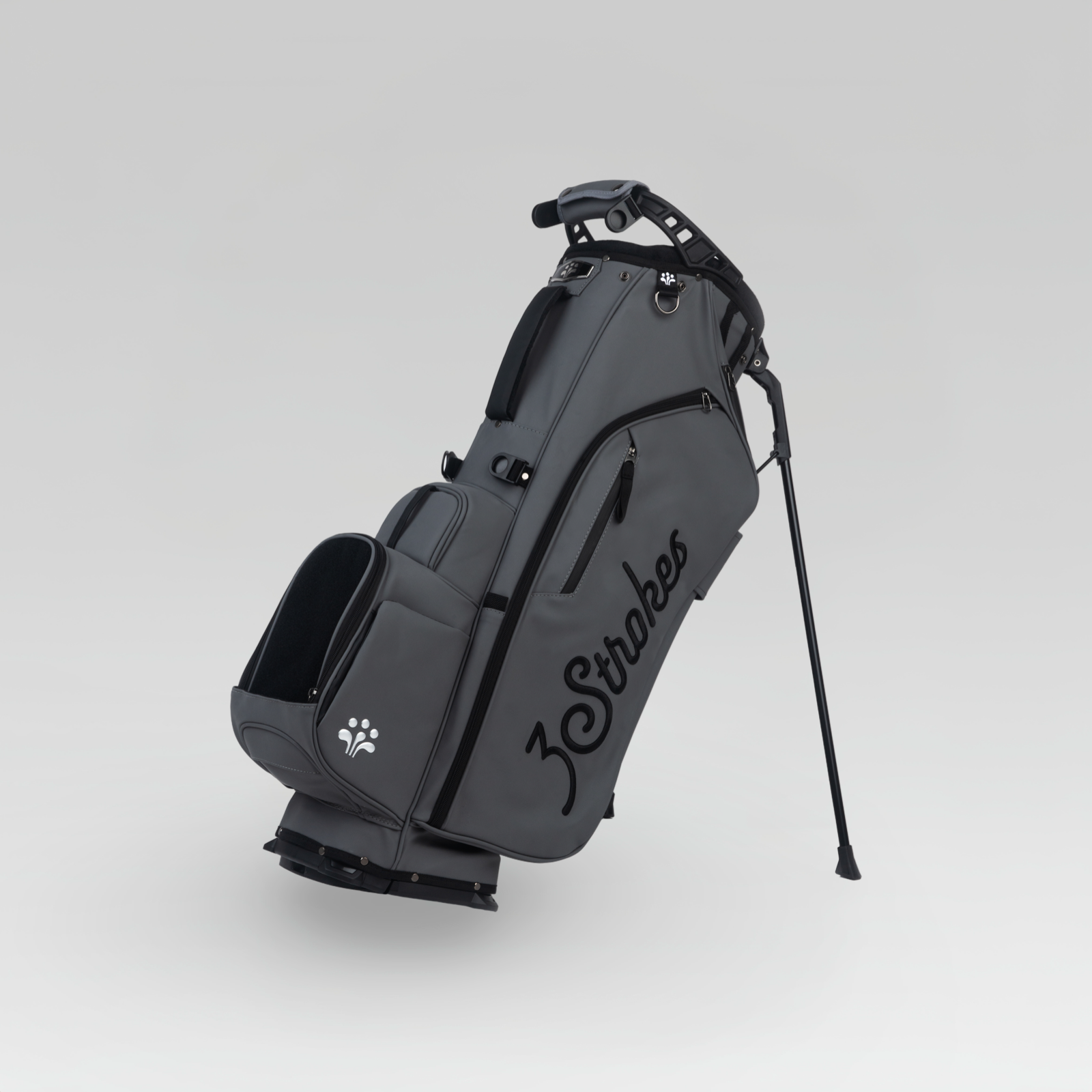 3-Strokes-Monochrome-Lightweight-Golf-Stand-Bag-Gray-Matte-Minimalist-Performance-Philippines