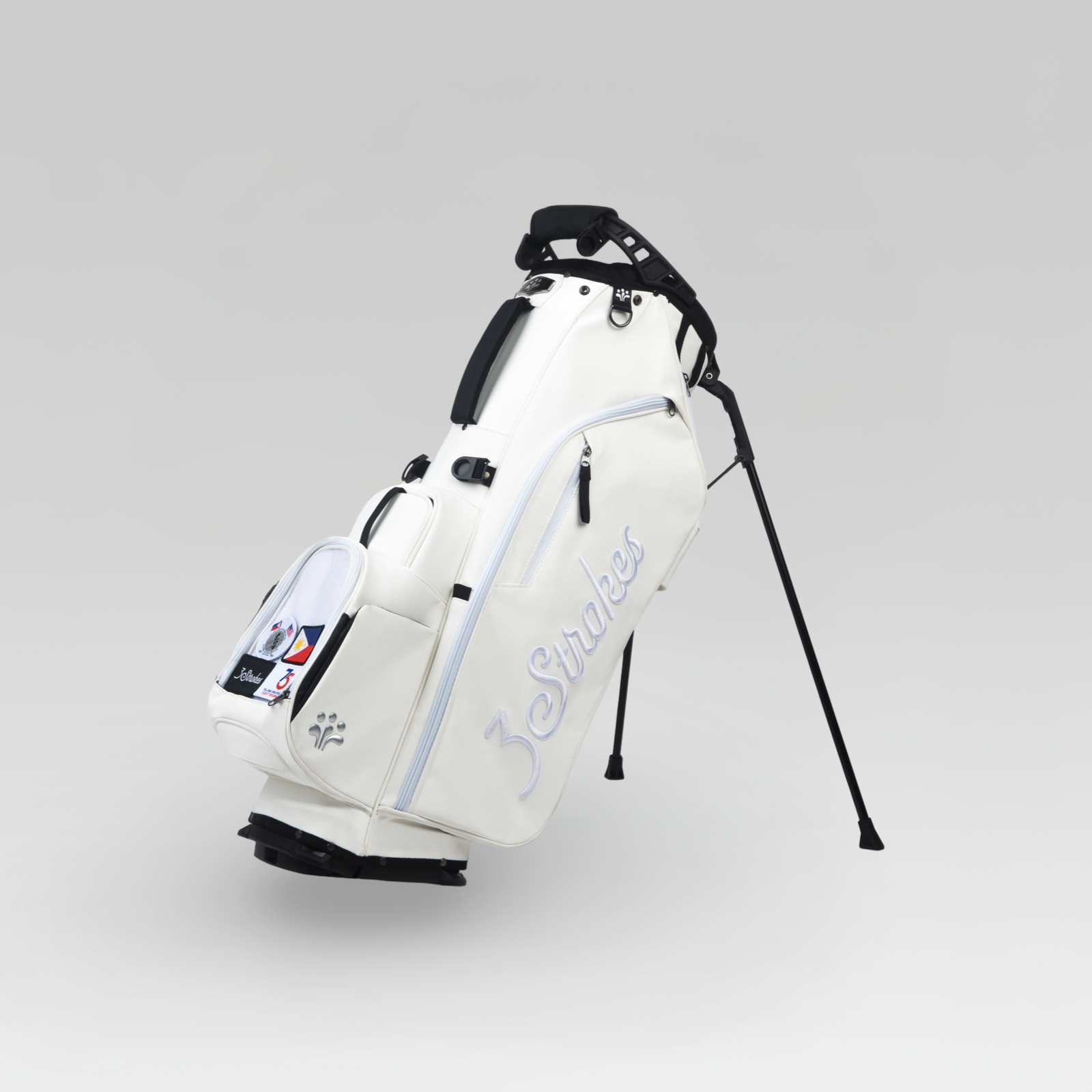 3-Strokes-Monochrome-White-Golf-Stand-Bag-Triple-White-Premium-Lightweight-Philippines