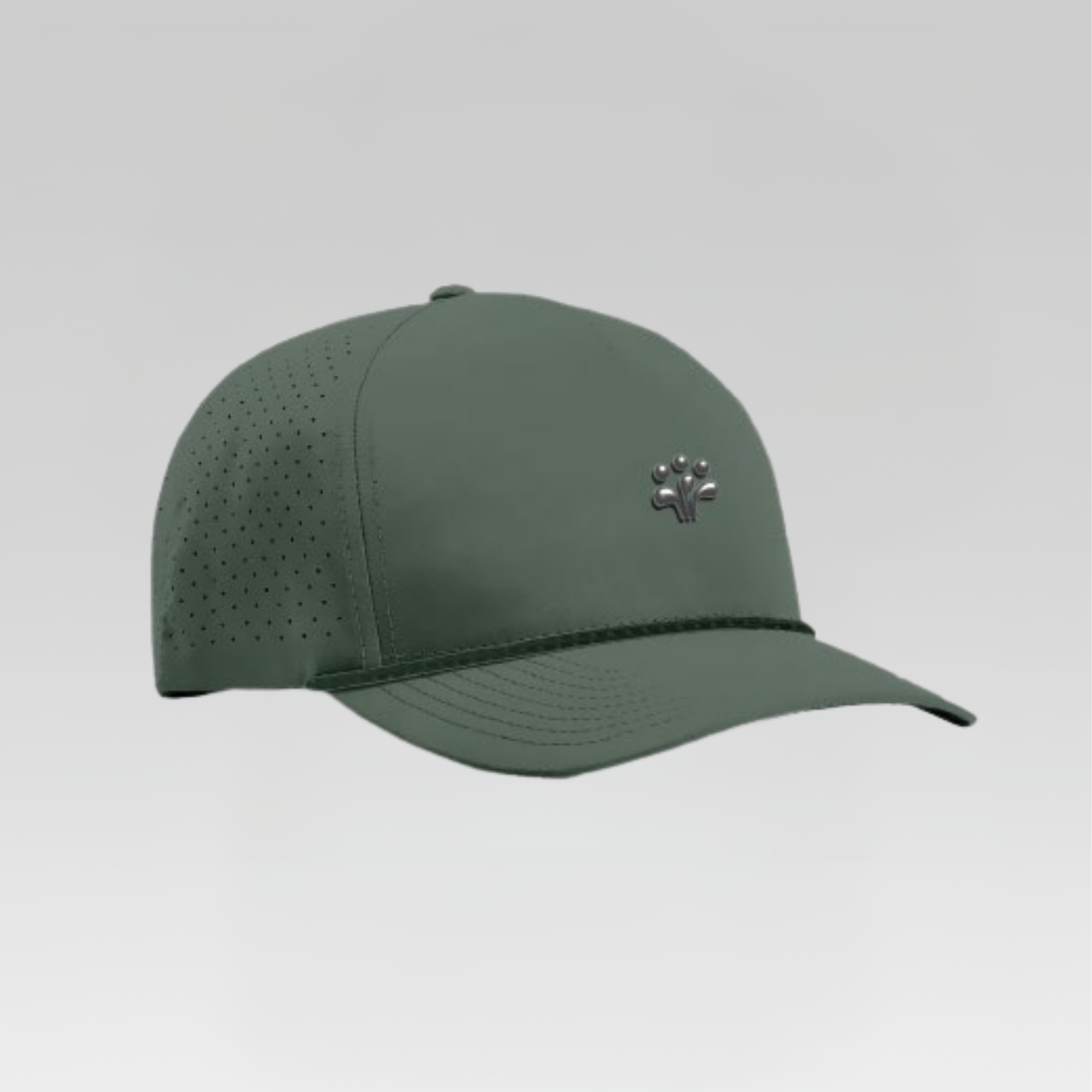 3 Strokes Perforated Performance Cap – Metallic Logo