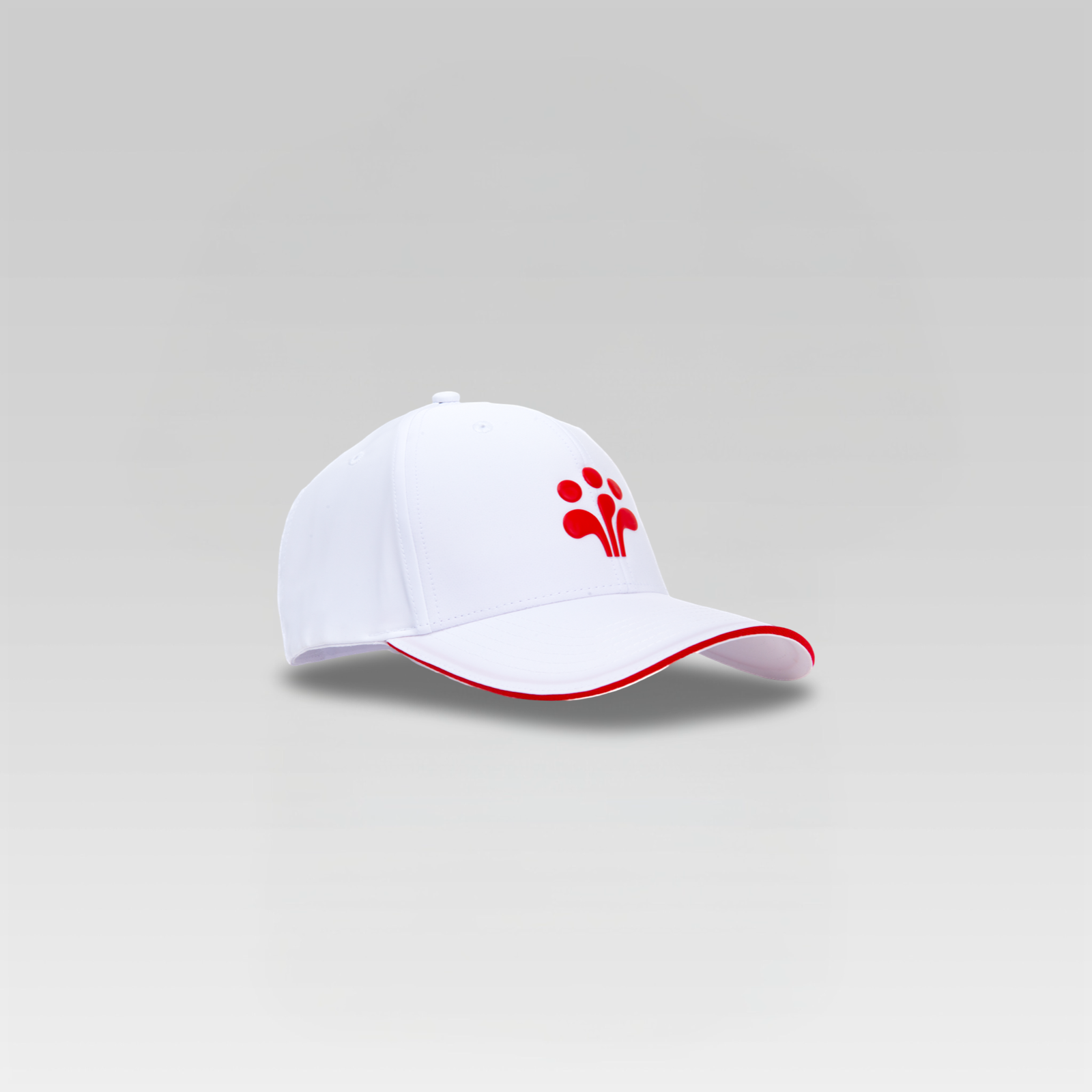 3-Strokes-Performance-Golf-Cap-White-with-Red-Logo-Contrast-Athletic-Hat-Philippines