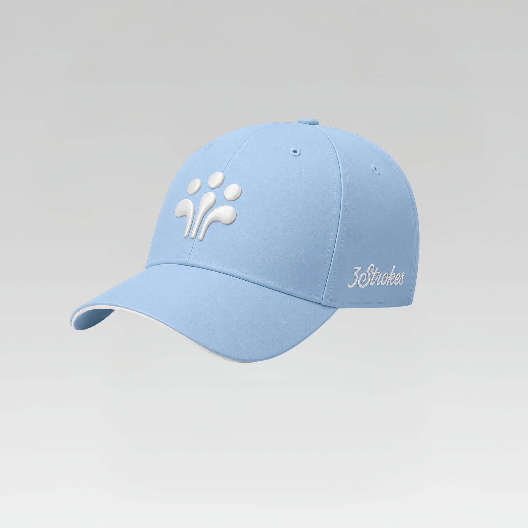 3 Strokes Performance Rubber Cap – Embossed Logo