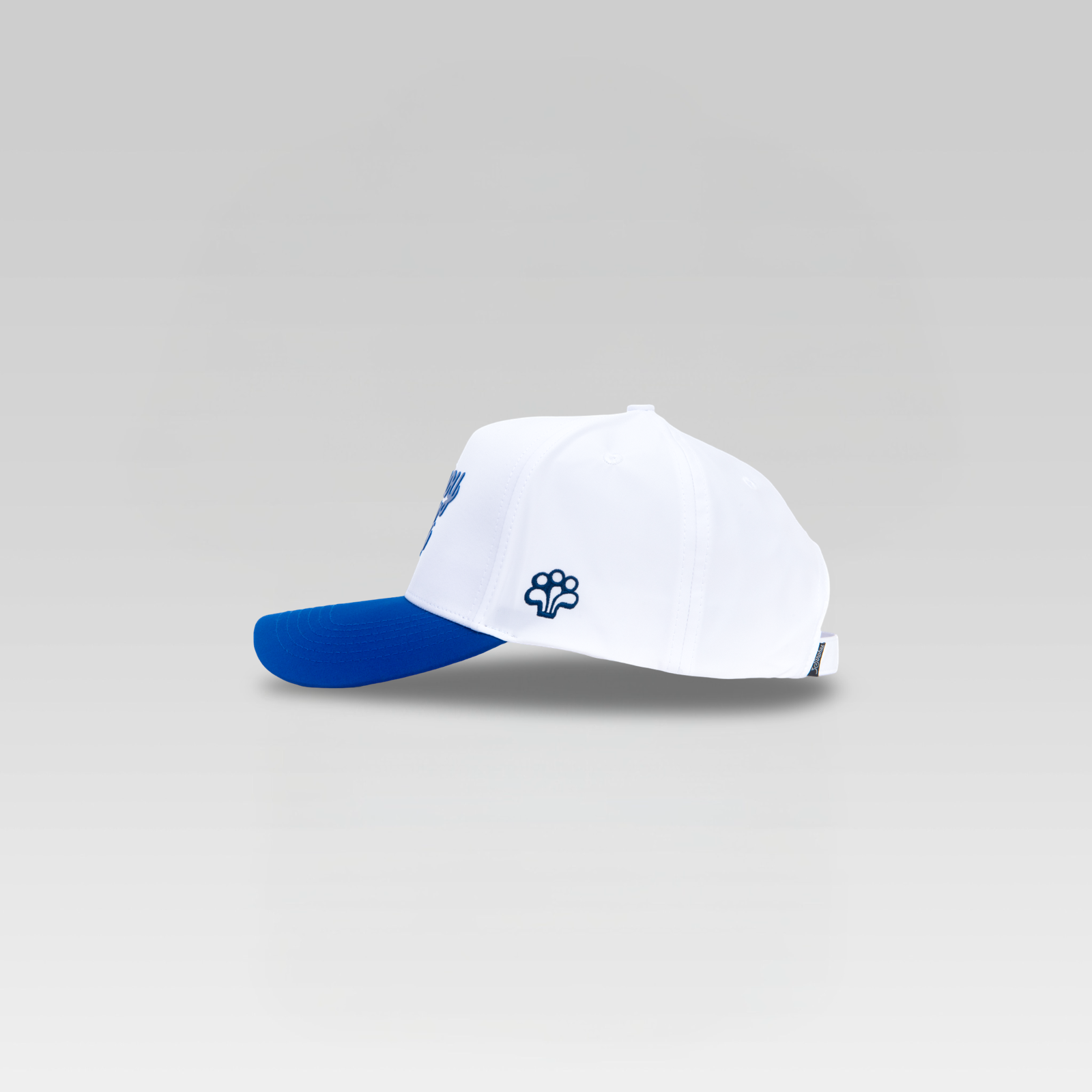 3-Strokes-Pinoy-Golf-Script-Cap-White-Crown-Blue-Brim-Signature-Logo-Side-Panel-Philippines