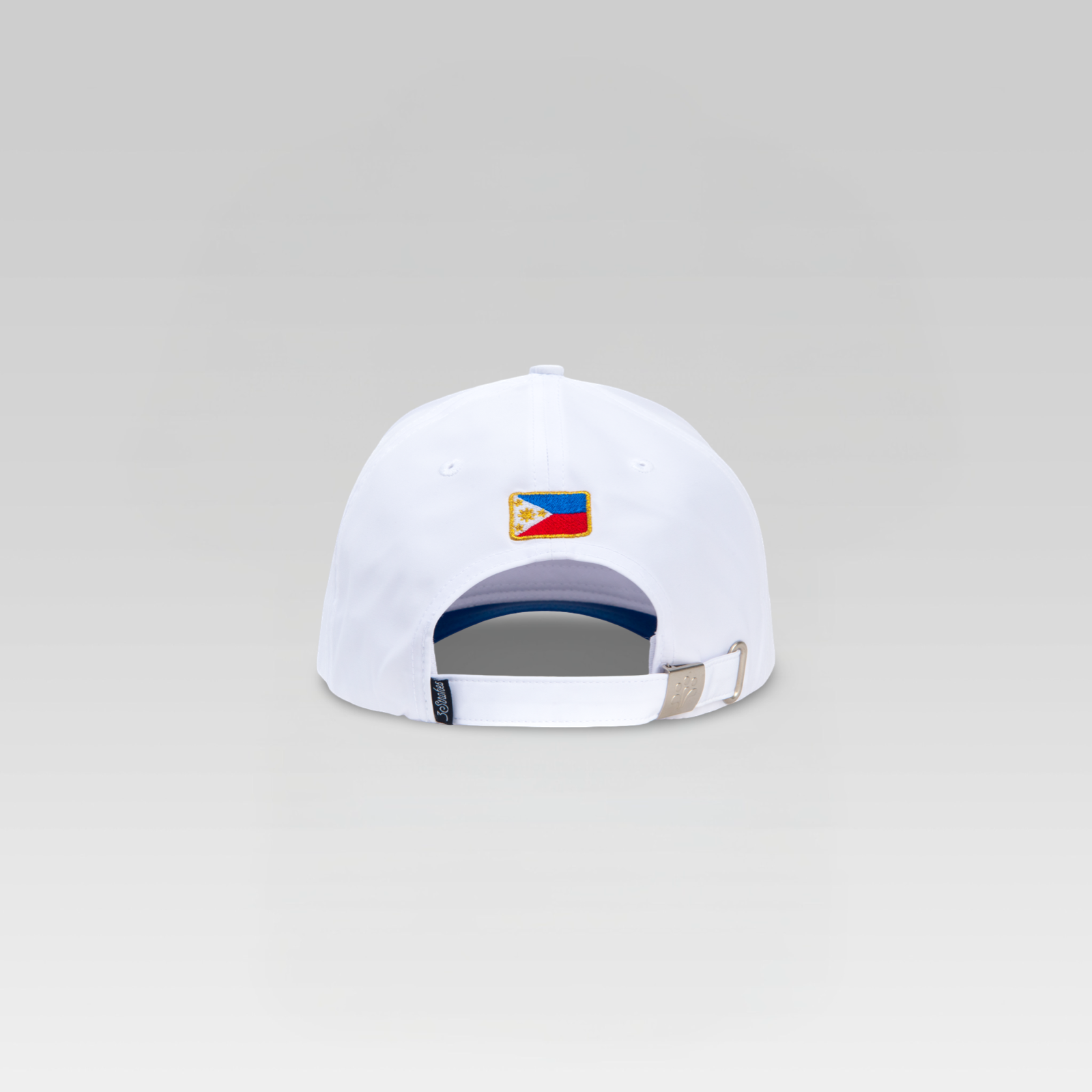 3-Strokes-Pinoy-Golf-Script-Cap-White-Crown-Blue-Brim-Signature-Logo-Side-Panel-Philippines