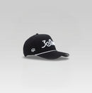 3-Strokes-Script-Logo-Golf-Cap-Black-with-White-Embroidery-Performance-Hat-Philippines