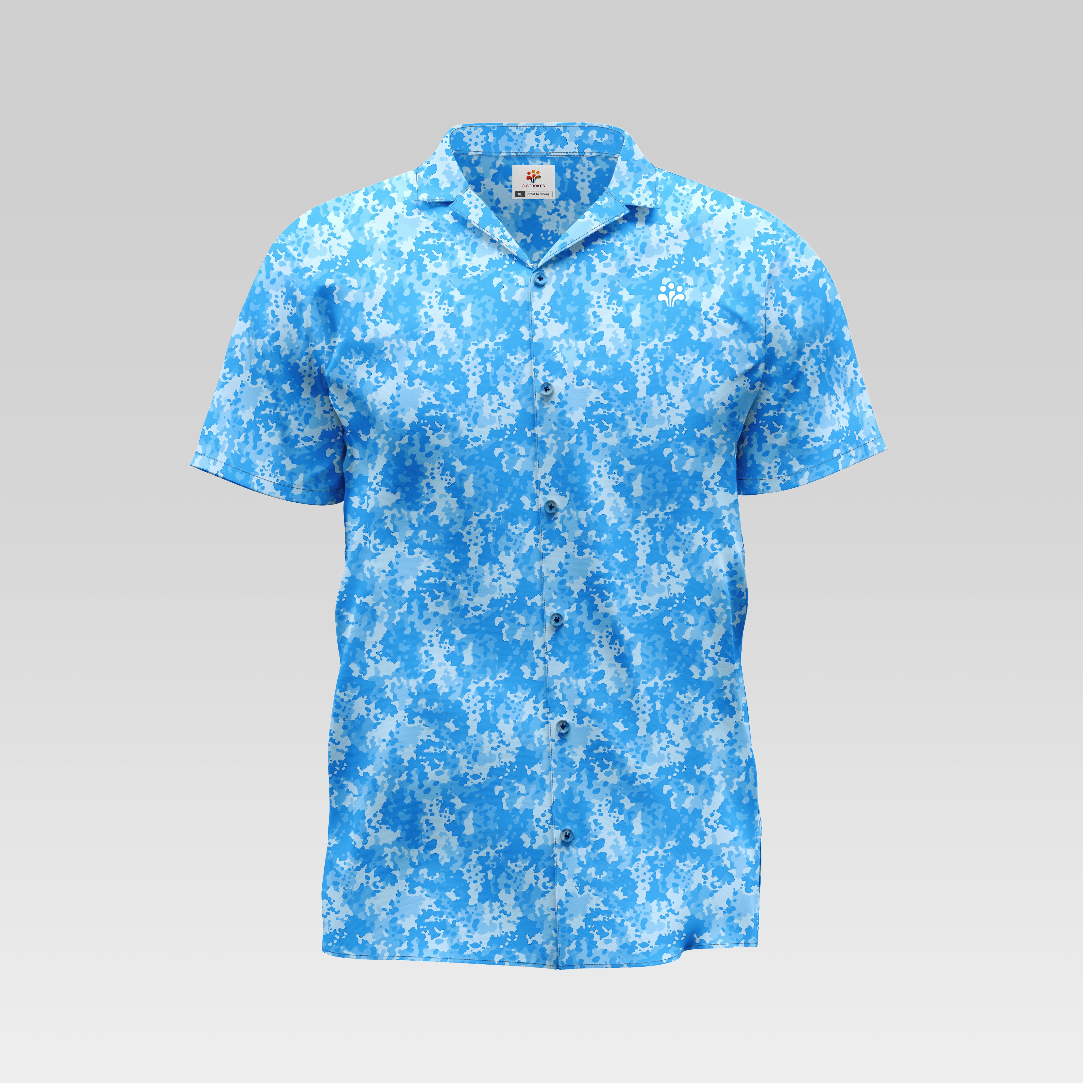 Sky Blue Camo Button-Down