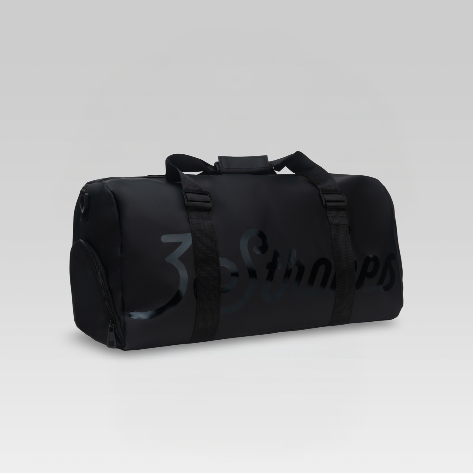 3-Strokes-Soft-Leather-Sports-Bag-Black-Pebble-Grain-Duffel-Signature-Logo-Golf-Travel-Philippines-2