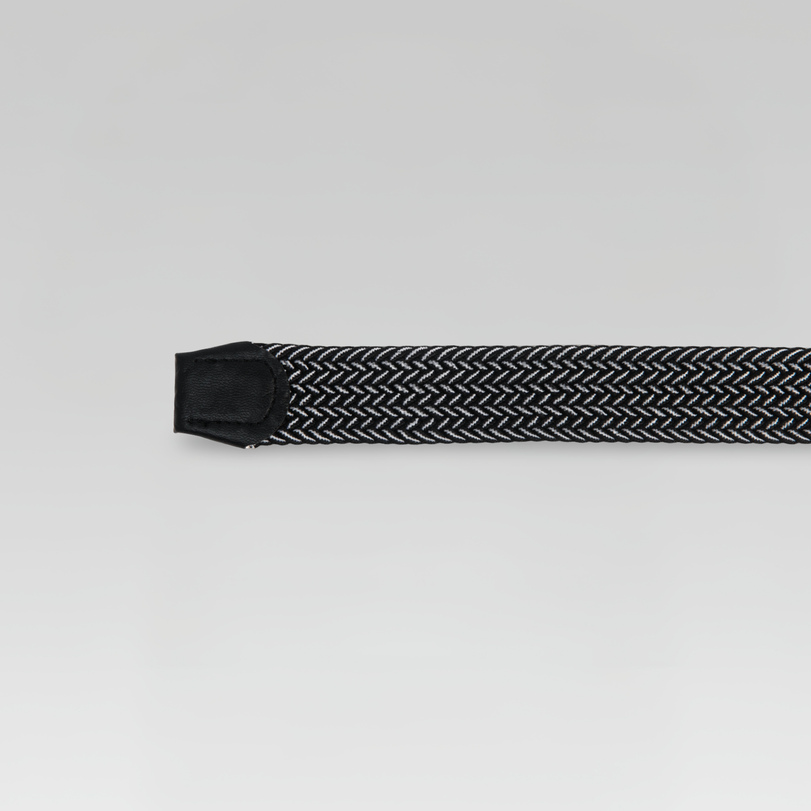3-Strokes-Stretch-Braided-Golf-Belt-Black-and-White-Pattern-Performance-Elastic