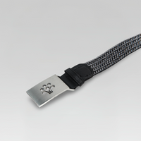 3-Strokes-Stretch-Braided-Golf-Belt-Black-and-White-Pattern-Performance-Elastic