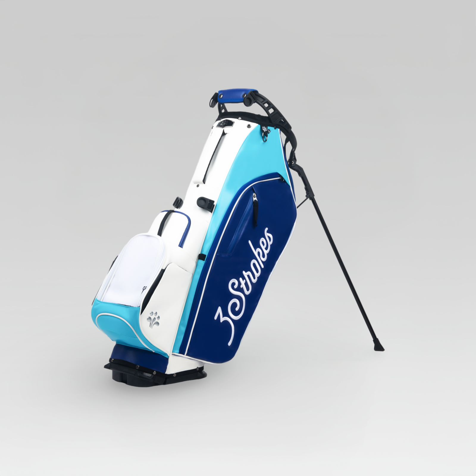 3-Strokes-Three-Tone-Lightweight-Golf-Stand-Bag-Blue-Light-Blue-White-Sky-Performance-Philippines