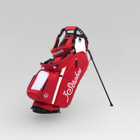 3-Strokes-Two-Tone-Lightweight-Golf-Stand-Bag-Red-White-Sporty-Performance-Philippines