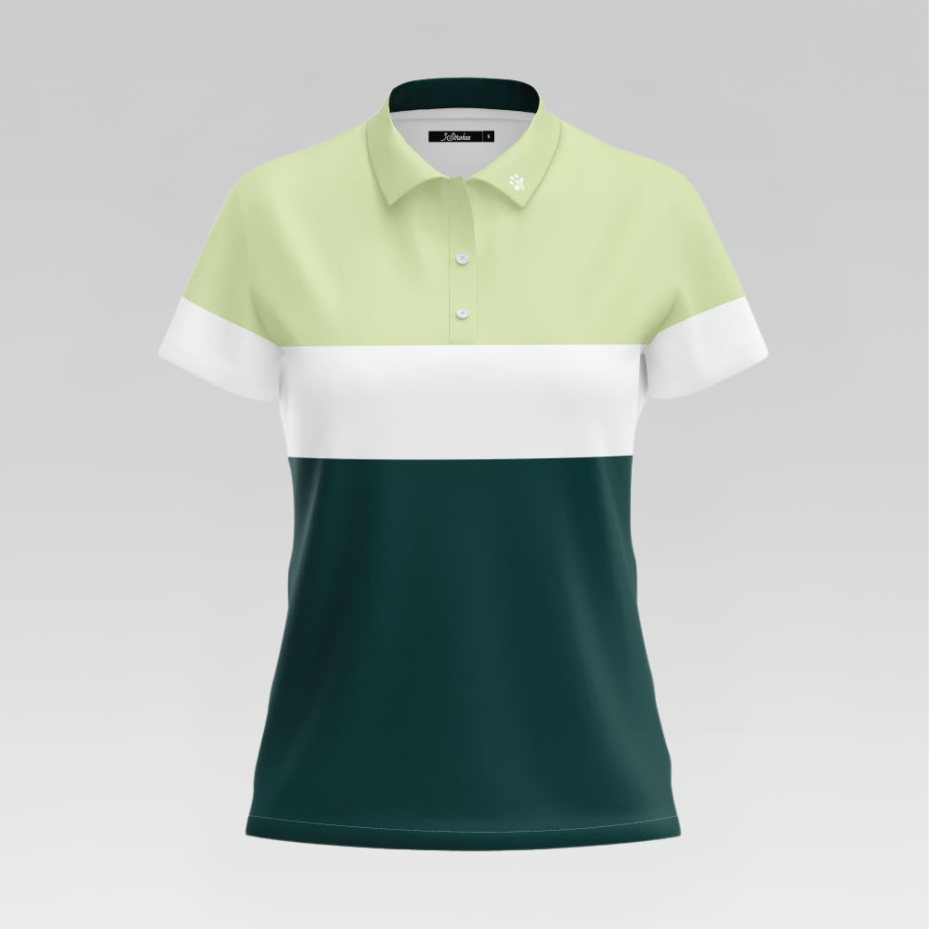 3 Strokes Women’s Tri-Color Colorblock Performance Polo Shirt