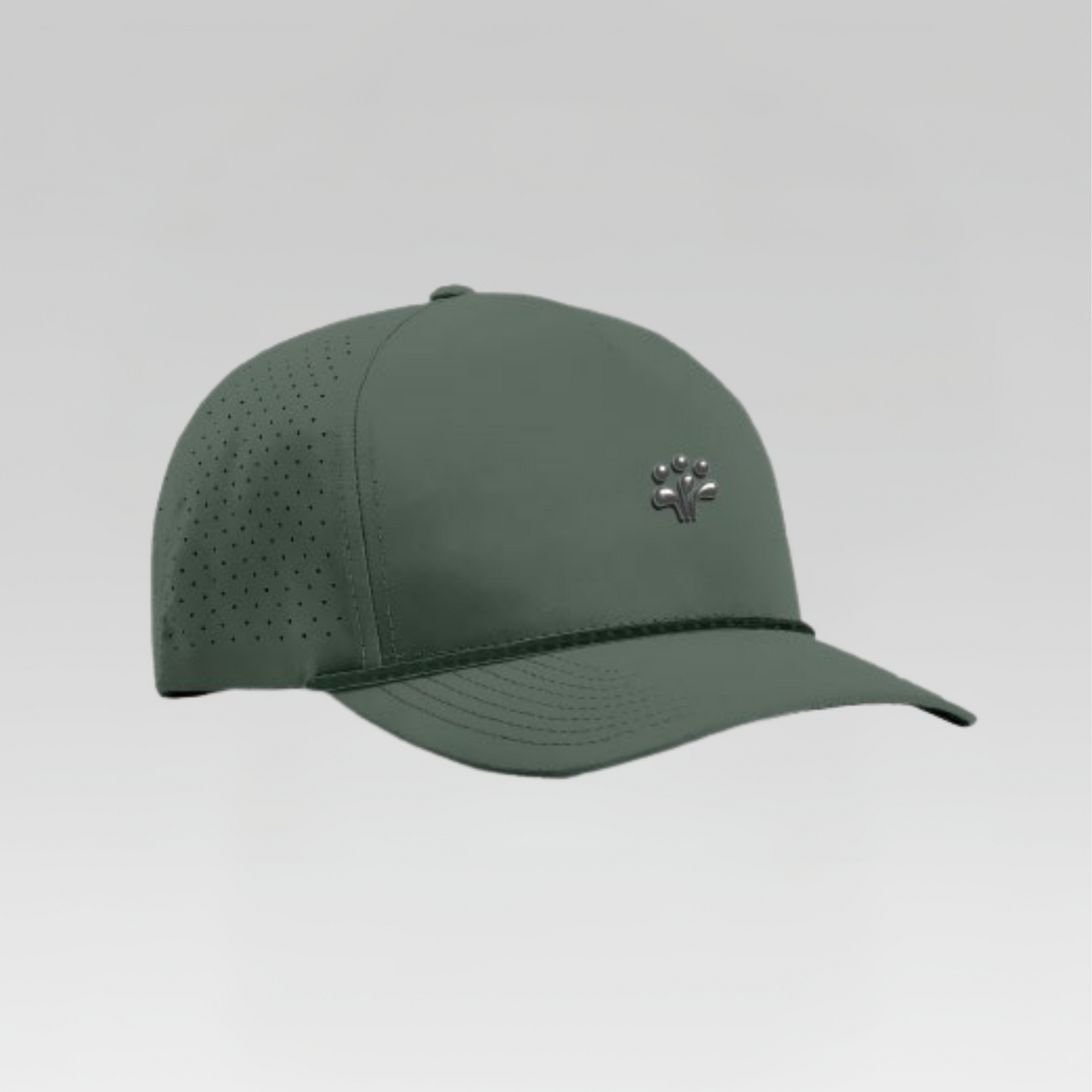 3 Strokes Metallic Logo Cap