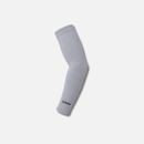 A light gray arm sleeve with a black embroidered logo near the cuff, displayed on a clean, light gray background.