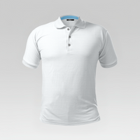 White Grid Polo Shirt