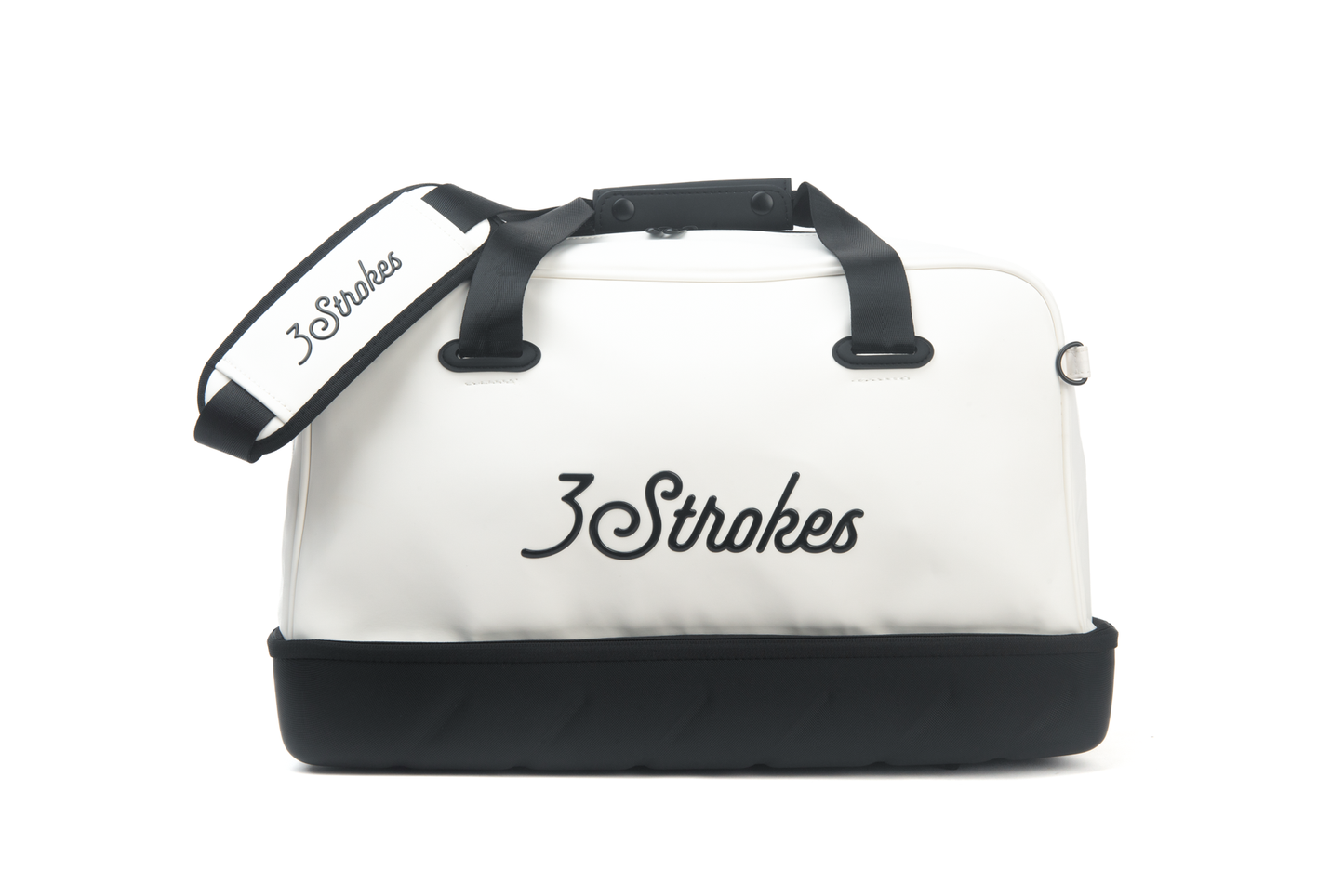 3 Strokes Leatherette Boston Bag