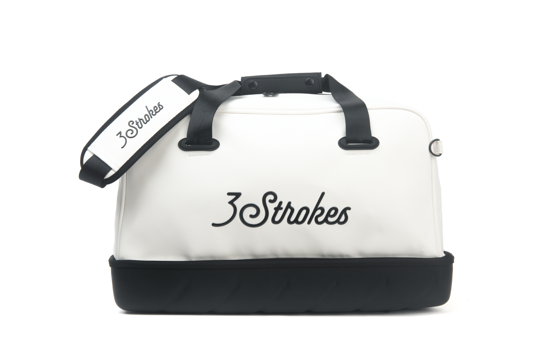 3 Strokes Leatherette Boston Bag