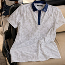 Women’s Feline Camo Performance Polo (Navy/Taupe)