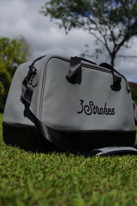 3 Strokes Leatherette Boston Bag