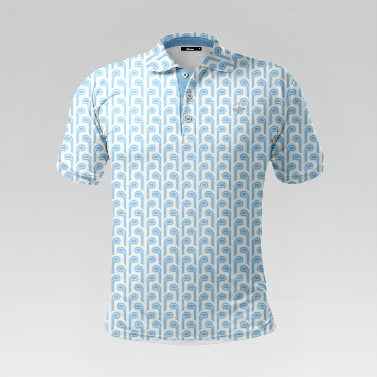 Azure Lattice Pro Polo Shirt