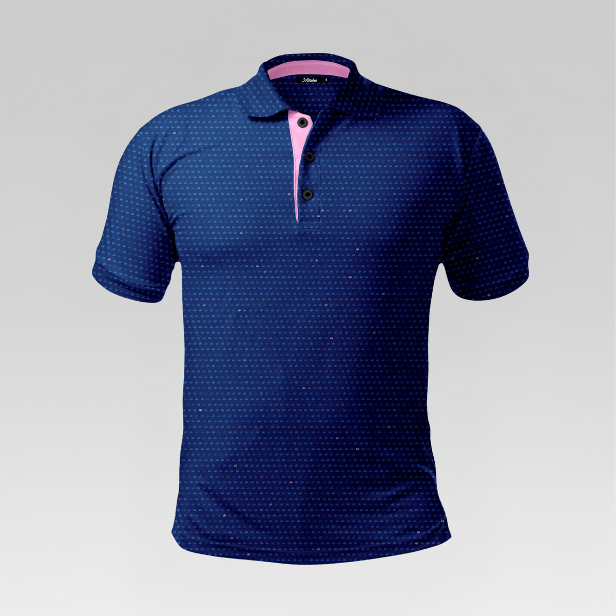 Navy Blossom Pro Polo Shirt