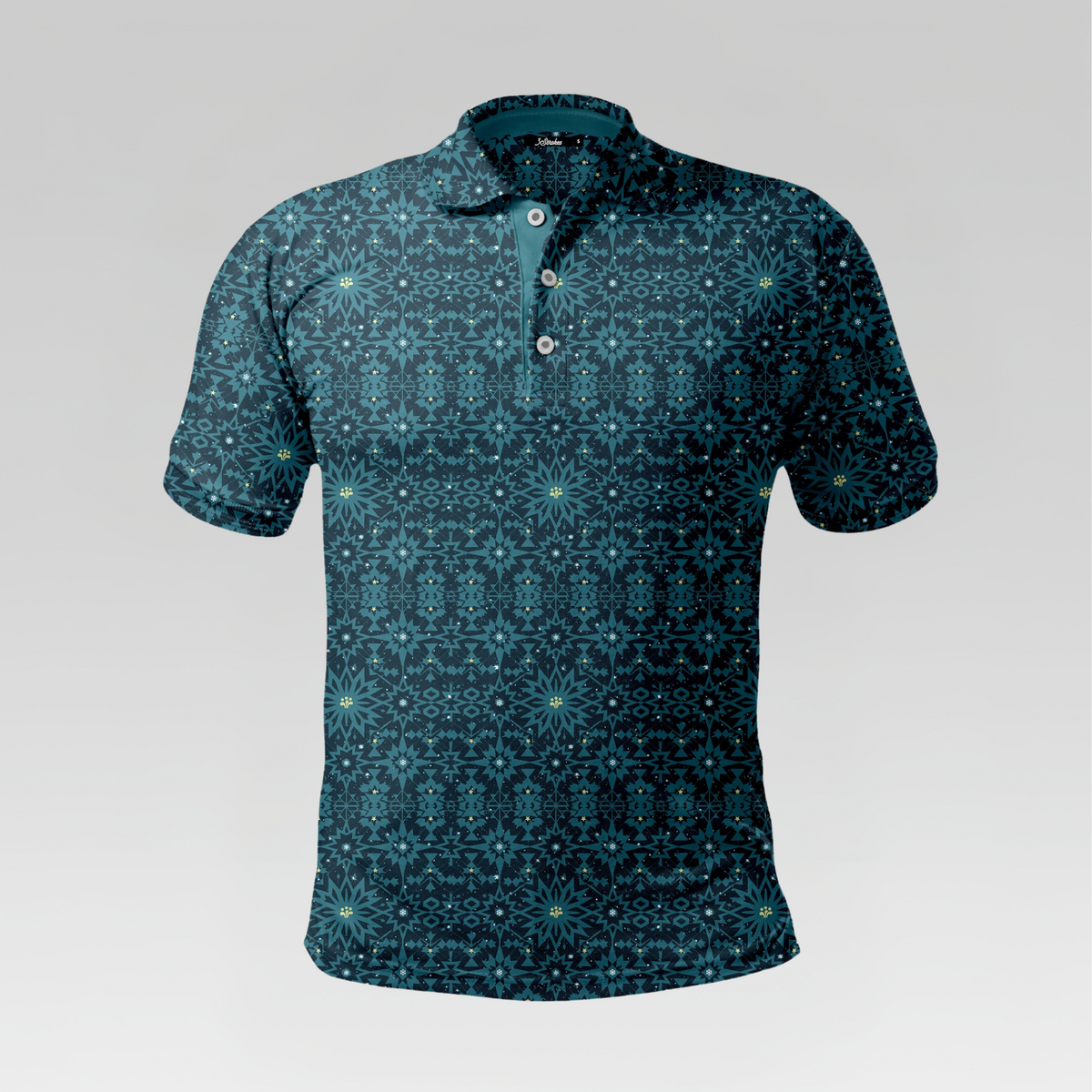 Teal Mosaic Pro Polo Shirt